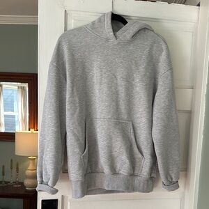 Gray Oversized Plushy Hoodie